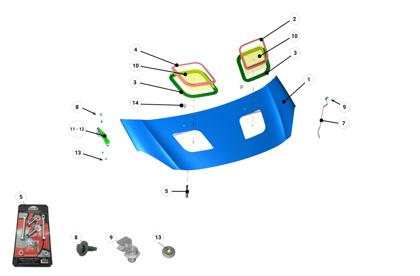 K7B - Bonnet - Race and Rally