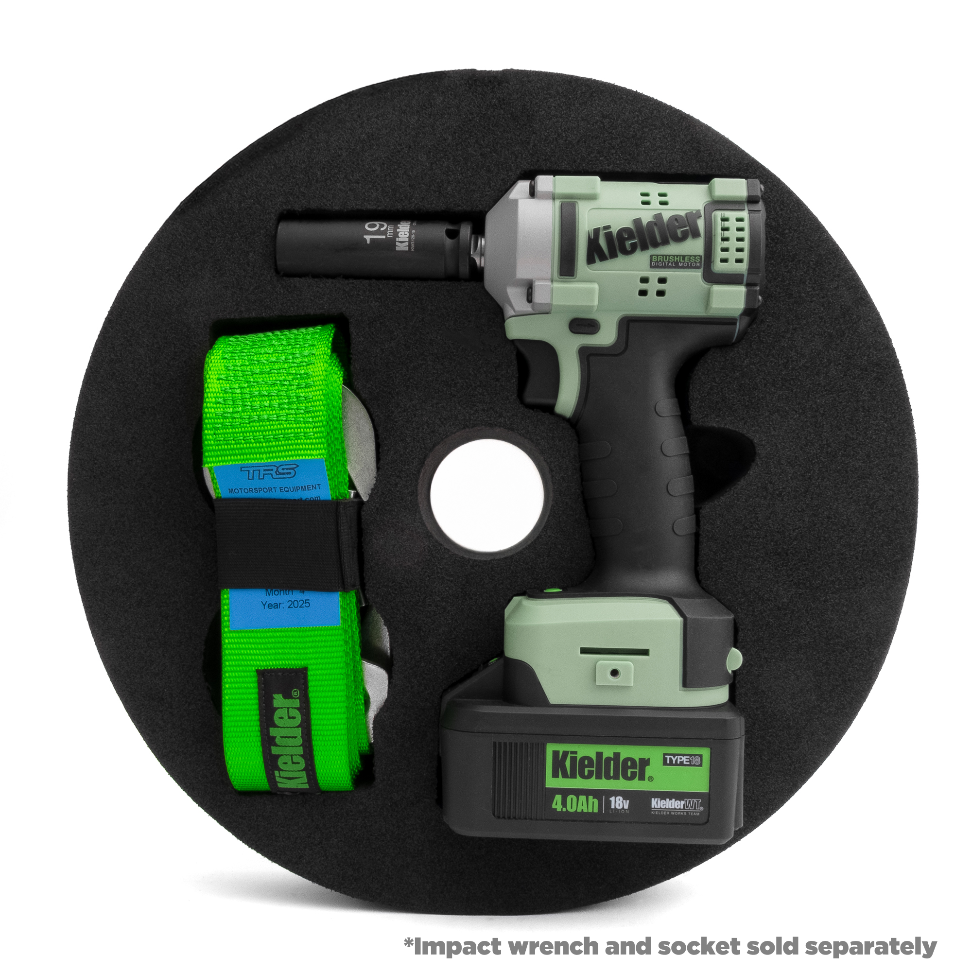 Spare Wheel Impact Wrench Holder - Tow Rope & Centre Post Cut-out - Race and Rally