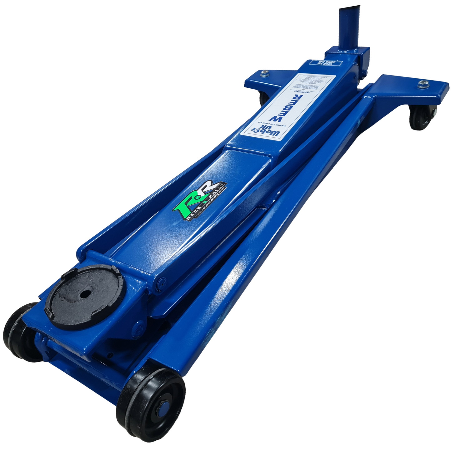 Weber 1.3 Tonne Ultra Low, High Lift, Long Reach Trolley Jack with Quick-lift Pedal - Race and Rally