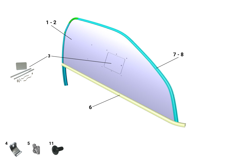 P1C - Door Windows - Race and Rally