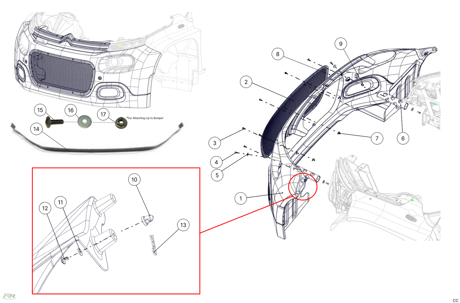 R1A - Front Bumper - Race and Rally