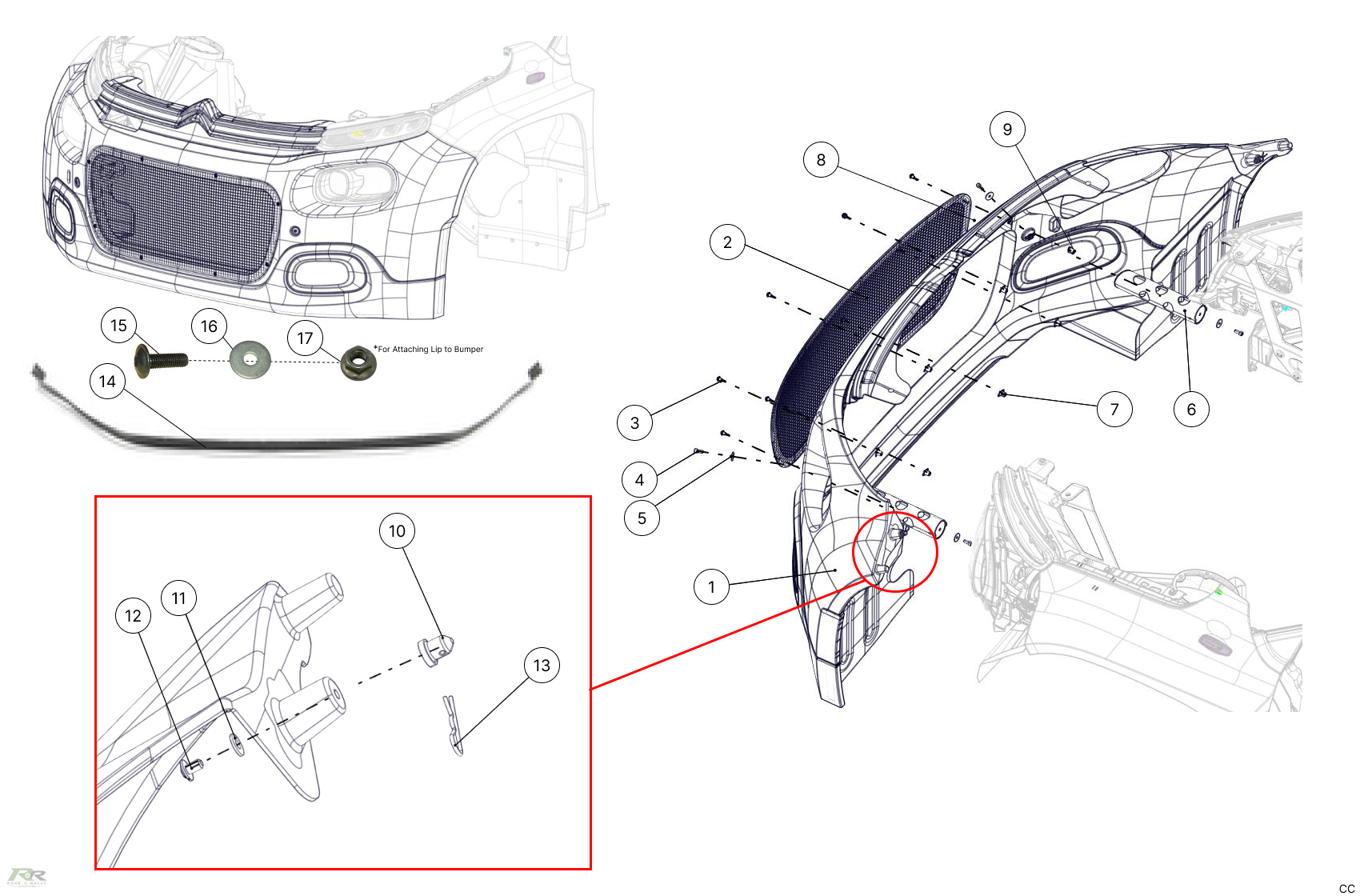 R1A - Front Bumper - Race and Rally