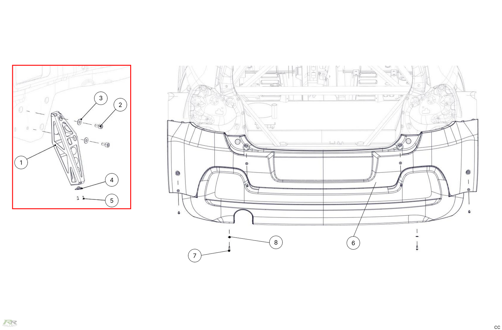 R1B - Rear Bumper - Race and Rally