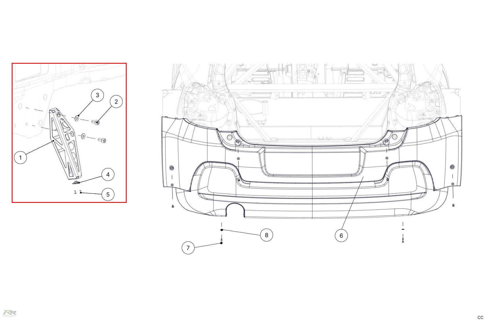 R1B - Rear Bumper - Race and Rally