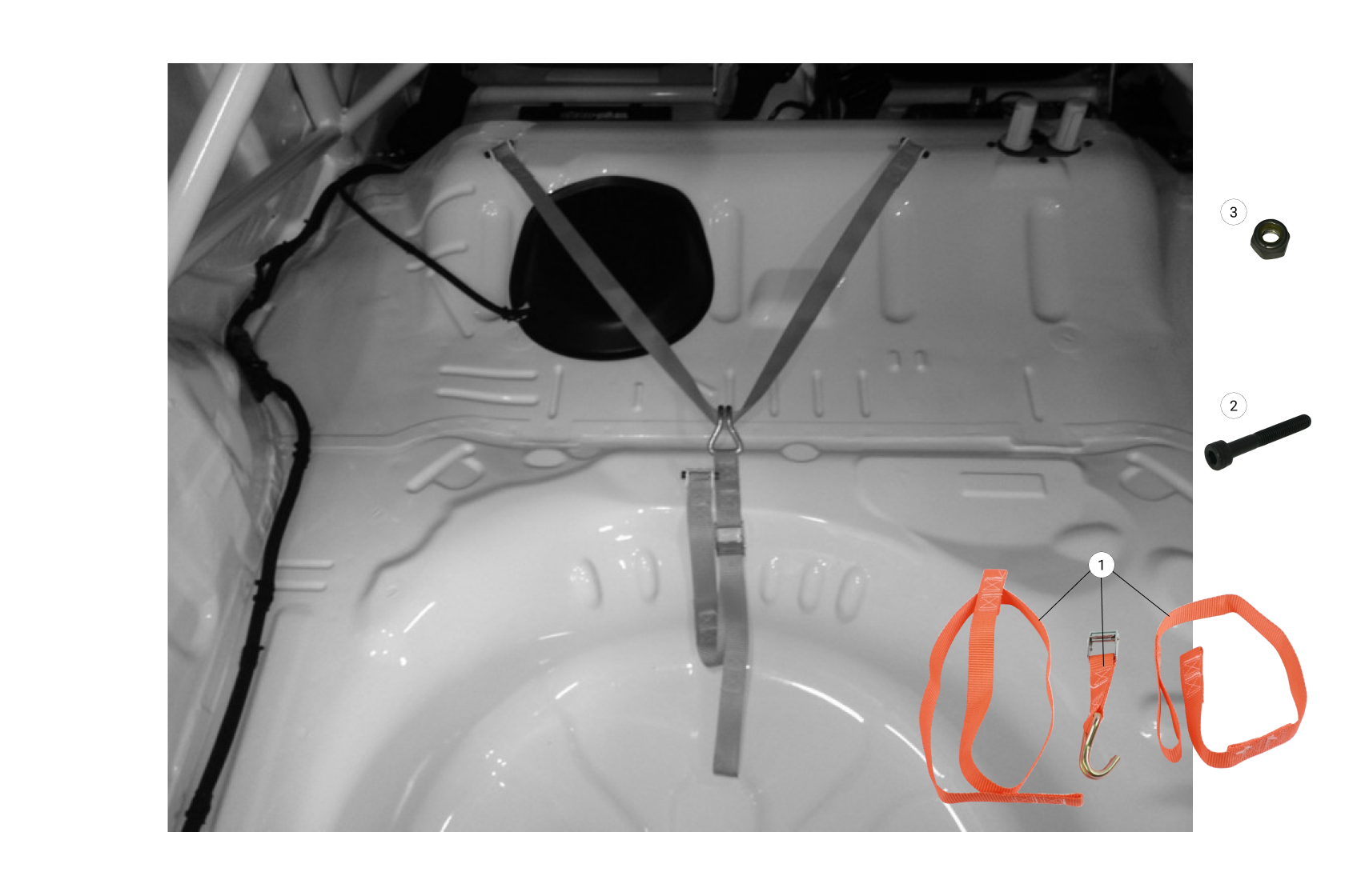 R2D - Spare Wheel Strap - Race and Rally