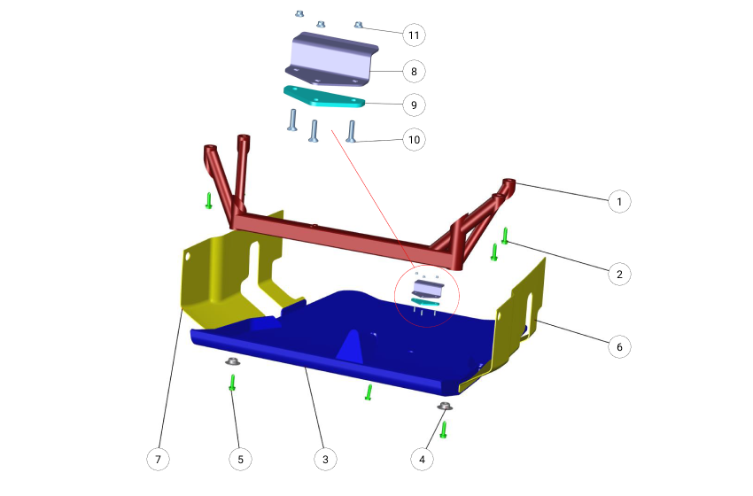 R6A - Front Sump Guard - Evo 2016 - Race and Rally