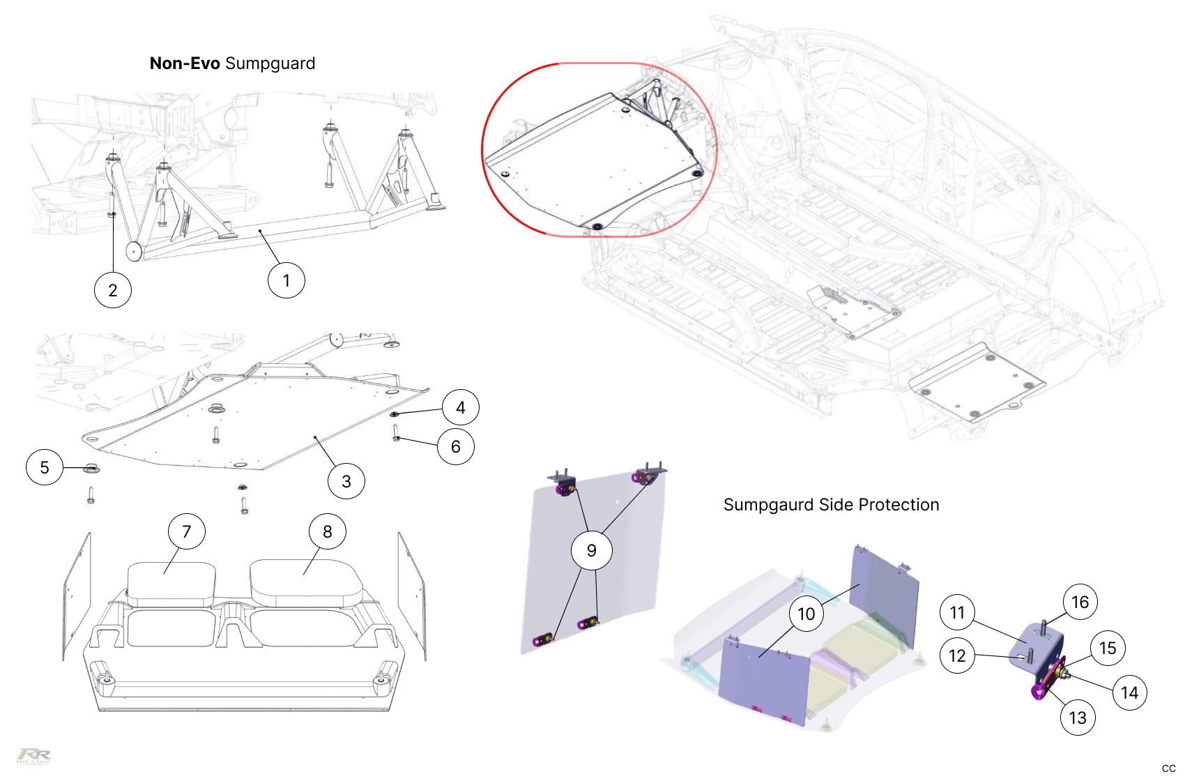 R6A - Front Sumpguard - NON-EVO - Race and Rally