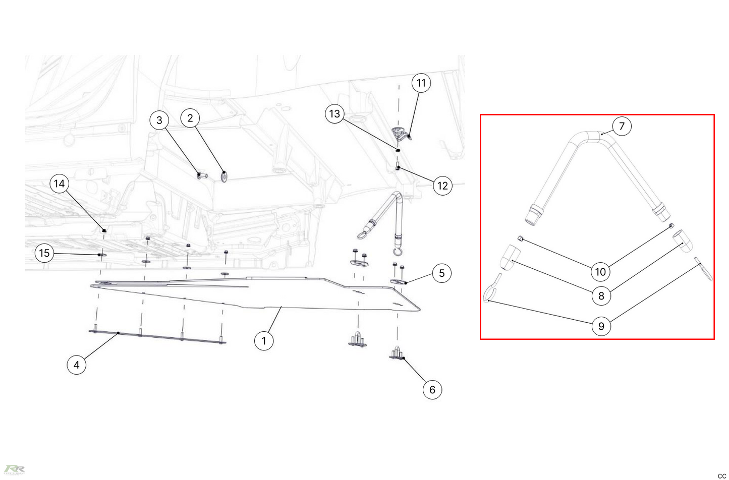 R6C - Rear Arm Protection - Race and Rally