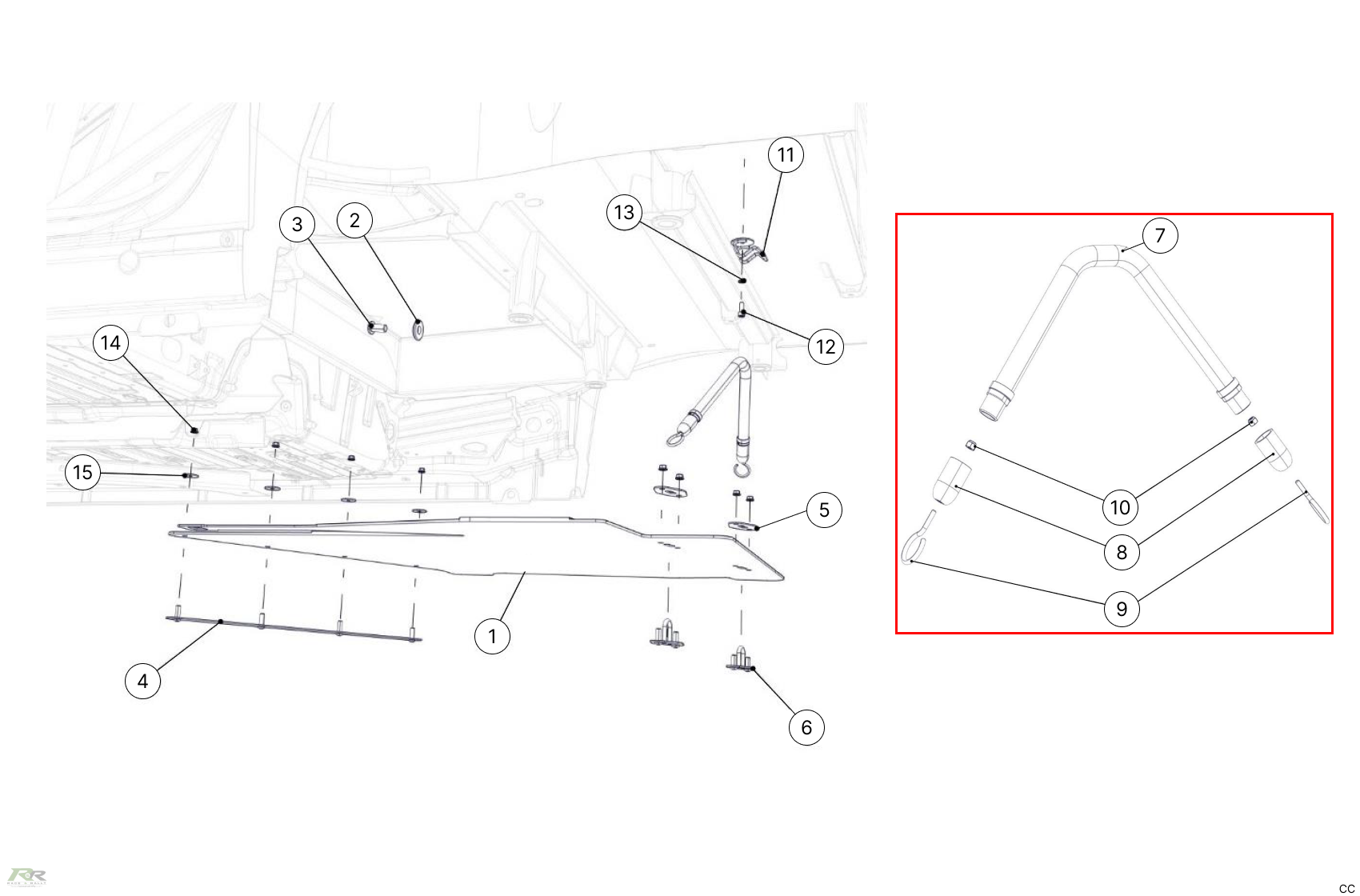 R6C - Rear Arm Protection - Race and Rally