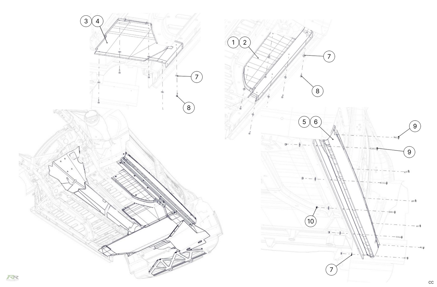 R6C - Under Floor & Sill Protection - Race and Rally