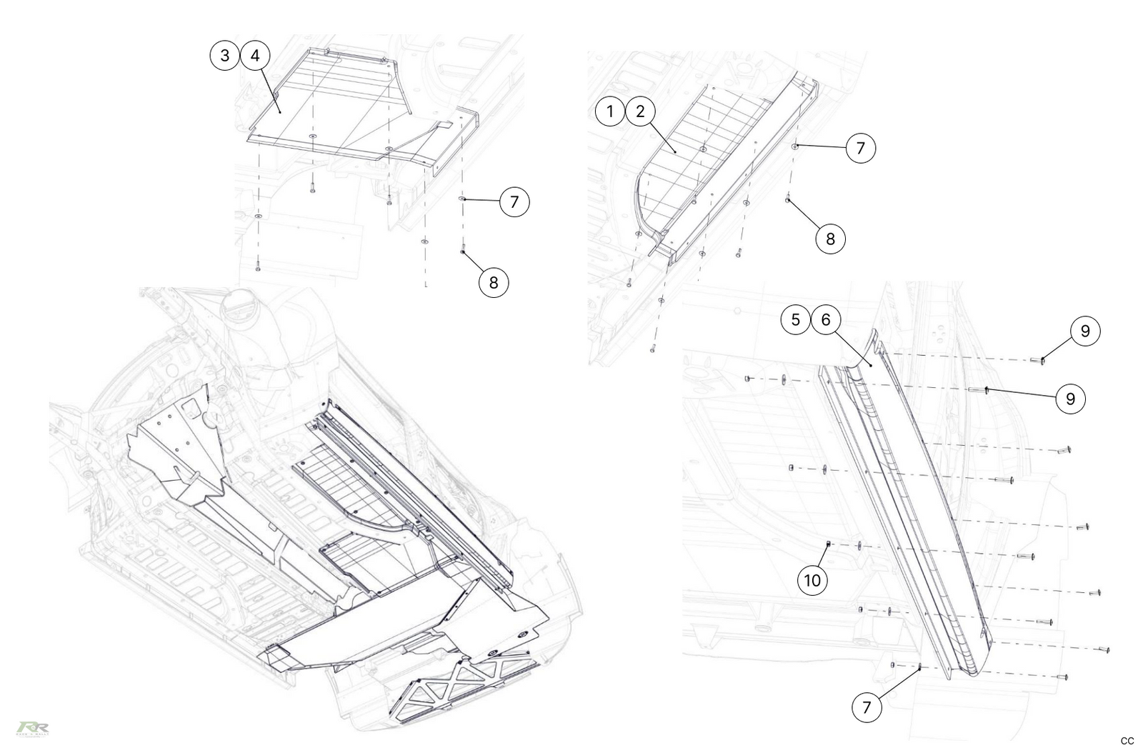 R6C - Under Floor & Sill Protection - Race and Rally