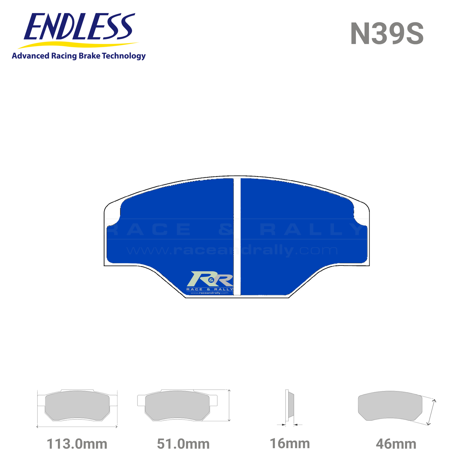 Endless RCP016 Brake Pad Set - N39S