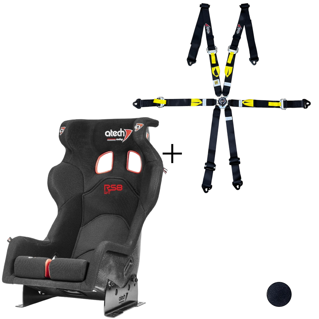 Atech Carbon RS8 Racing Seat & Harness Bundle