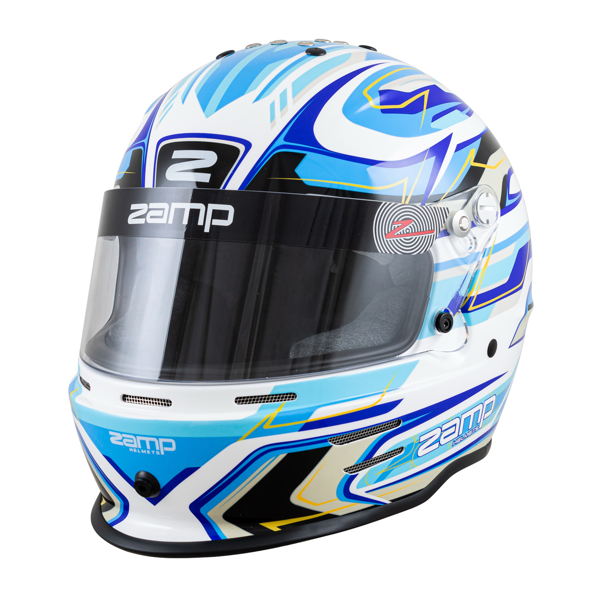 RZ 42 Youth Karting Helmet - Blue / White - Race and Rally