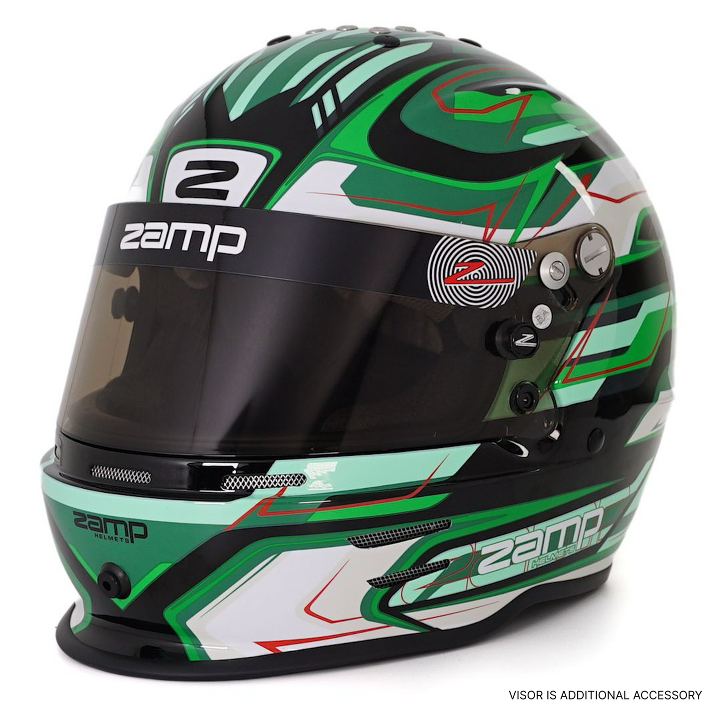 RZ 42 Youth Karting Helmet - Green / Black - Race and Rally