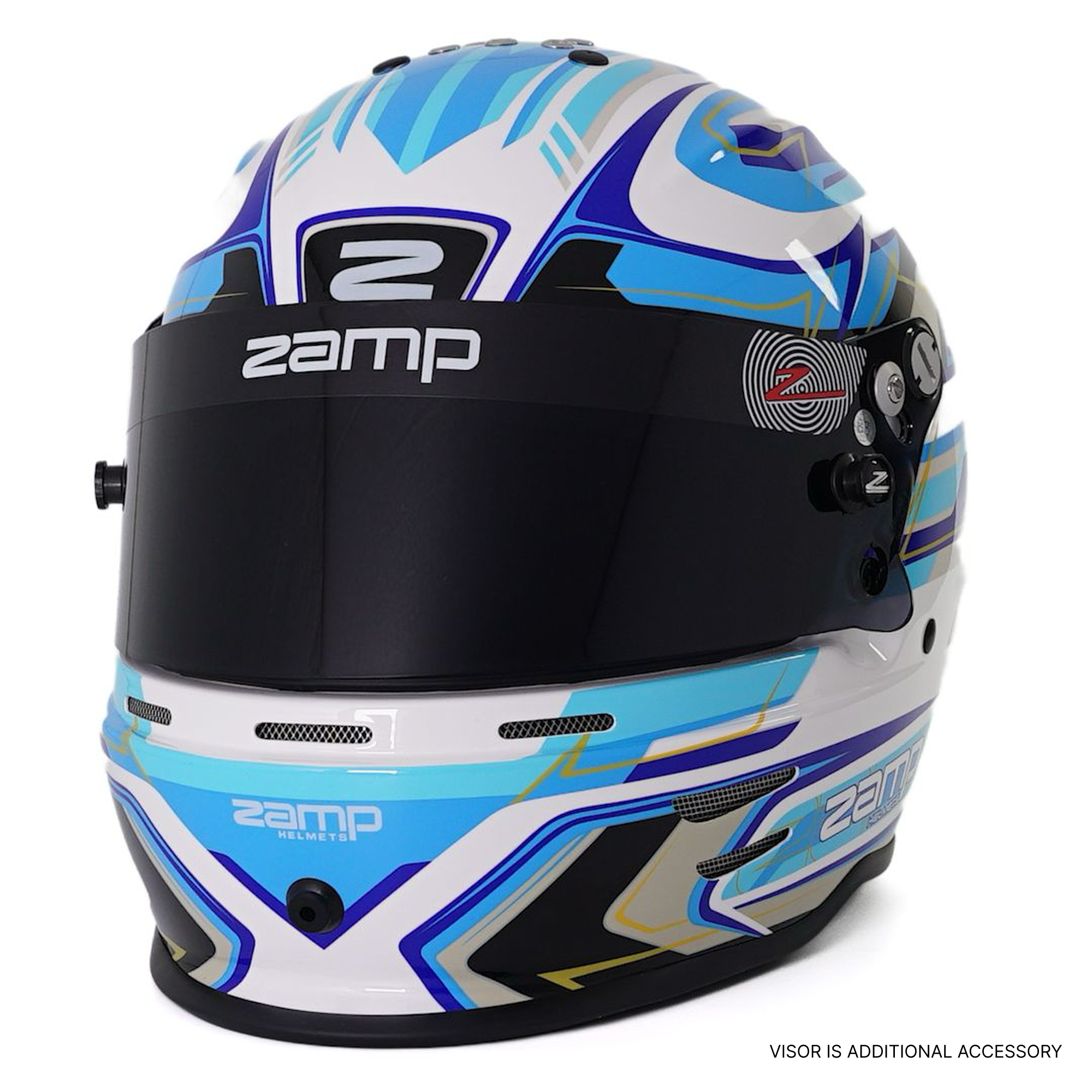 RZ 42 Youth Karting Helmet - Blue / White - Race and Rally