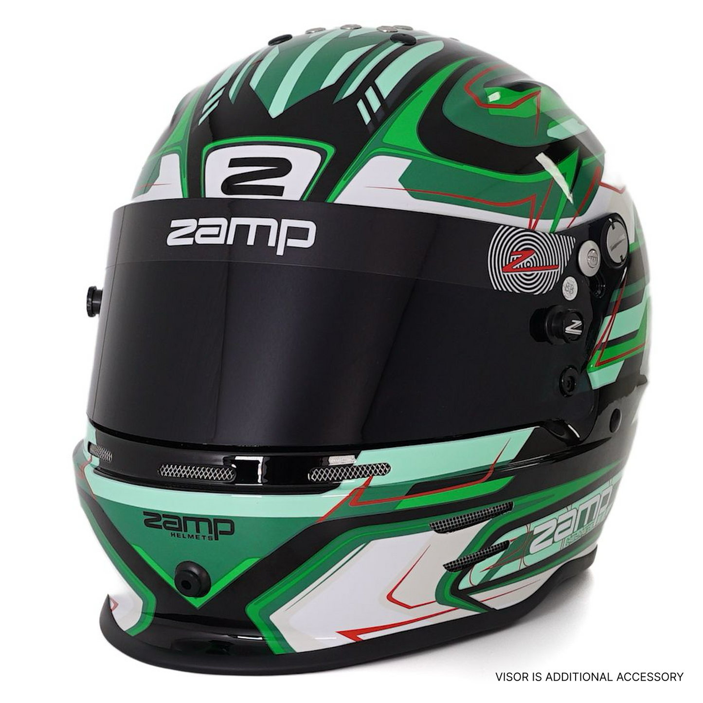 RZ 42 Youth Karting Helmet - Green / Black - Race and Rally