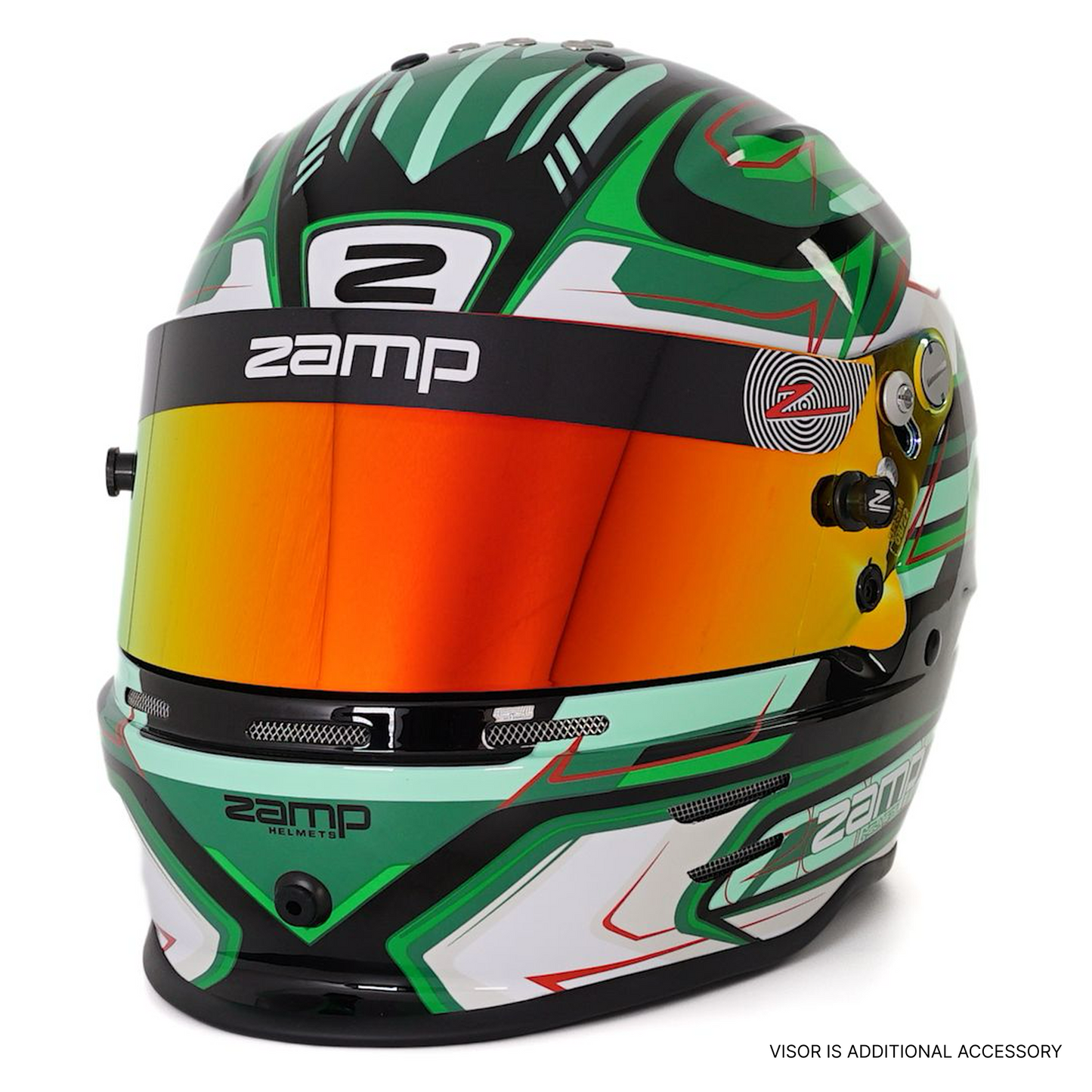 RZ 42 Youth Karting Helmet - Green / Black - Race and Rally