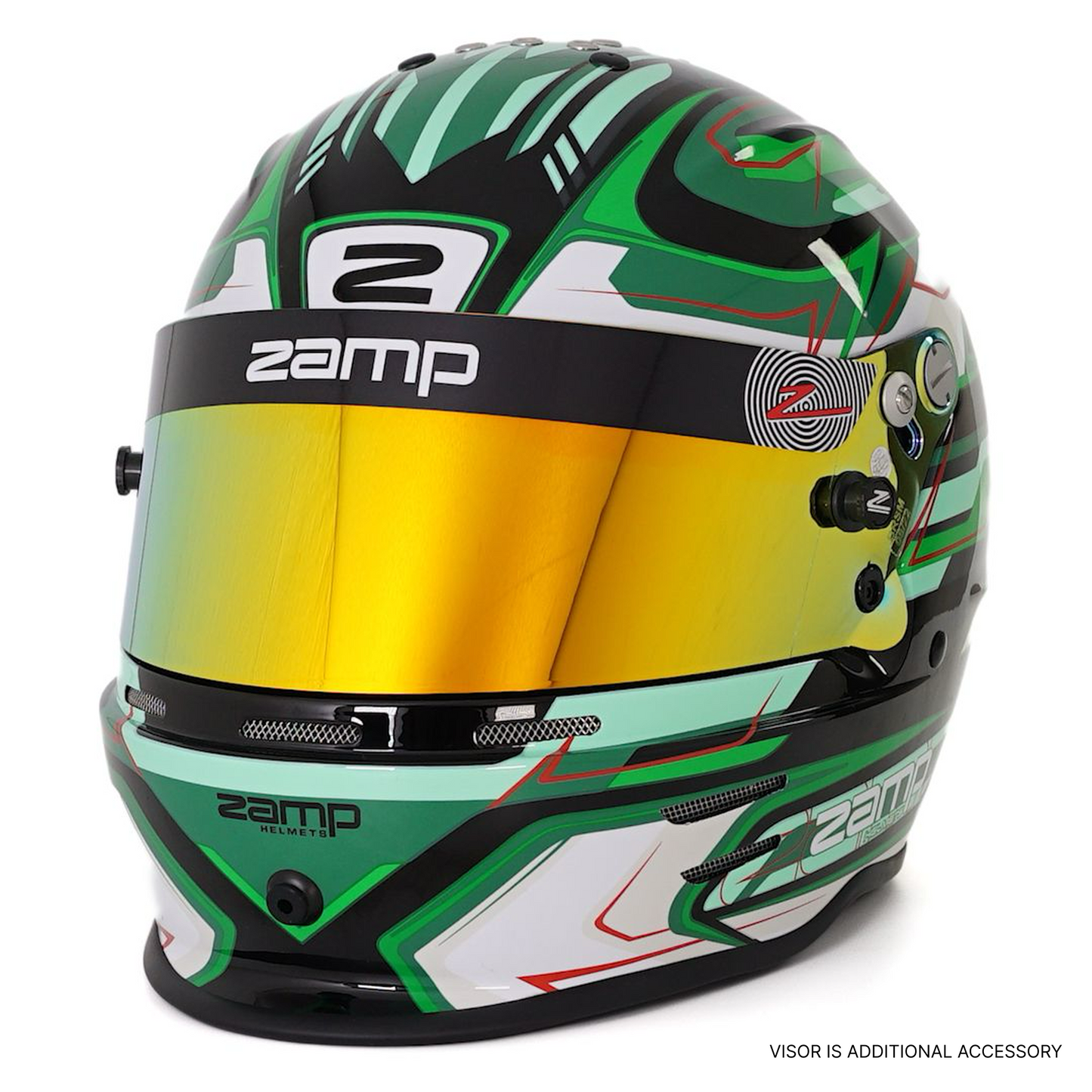 RZ 42 Youth Karting Helmet - Green / Black - Race and Rally