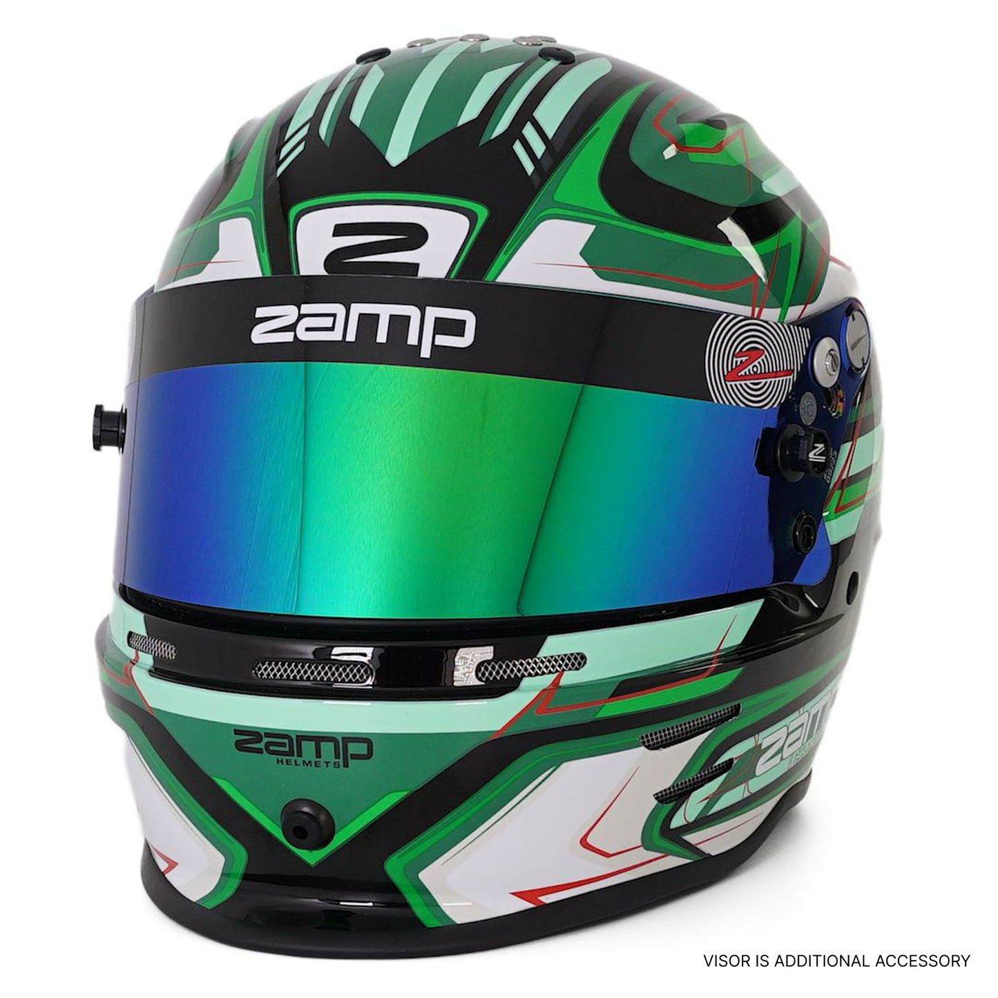 RZ 42 Youth Karting Helmet - Green / Black - Race and Rally