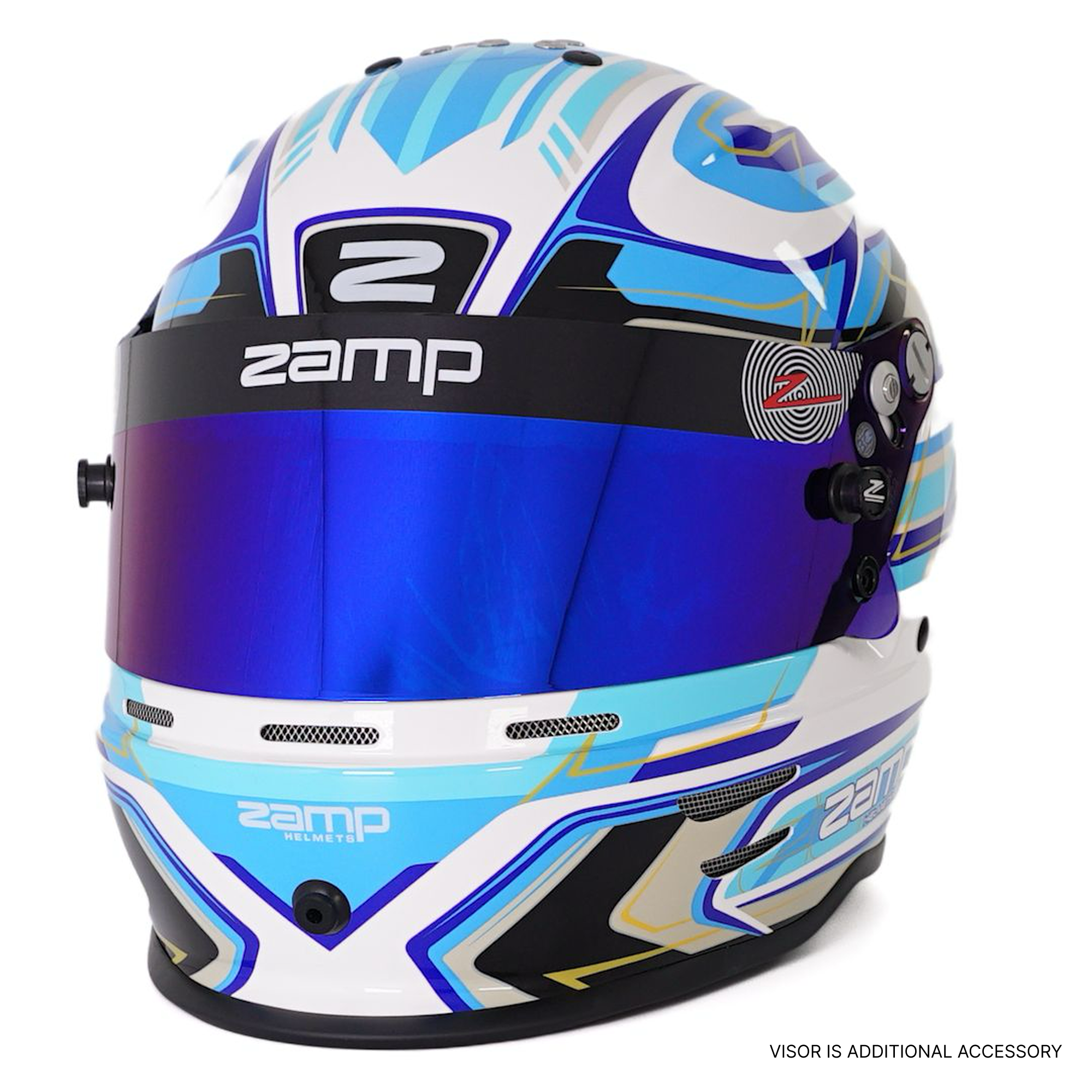 RZ 42 Youth Karting Helmet - Blue / White - Race and Rally