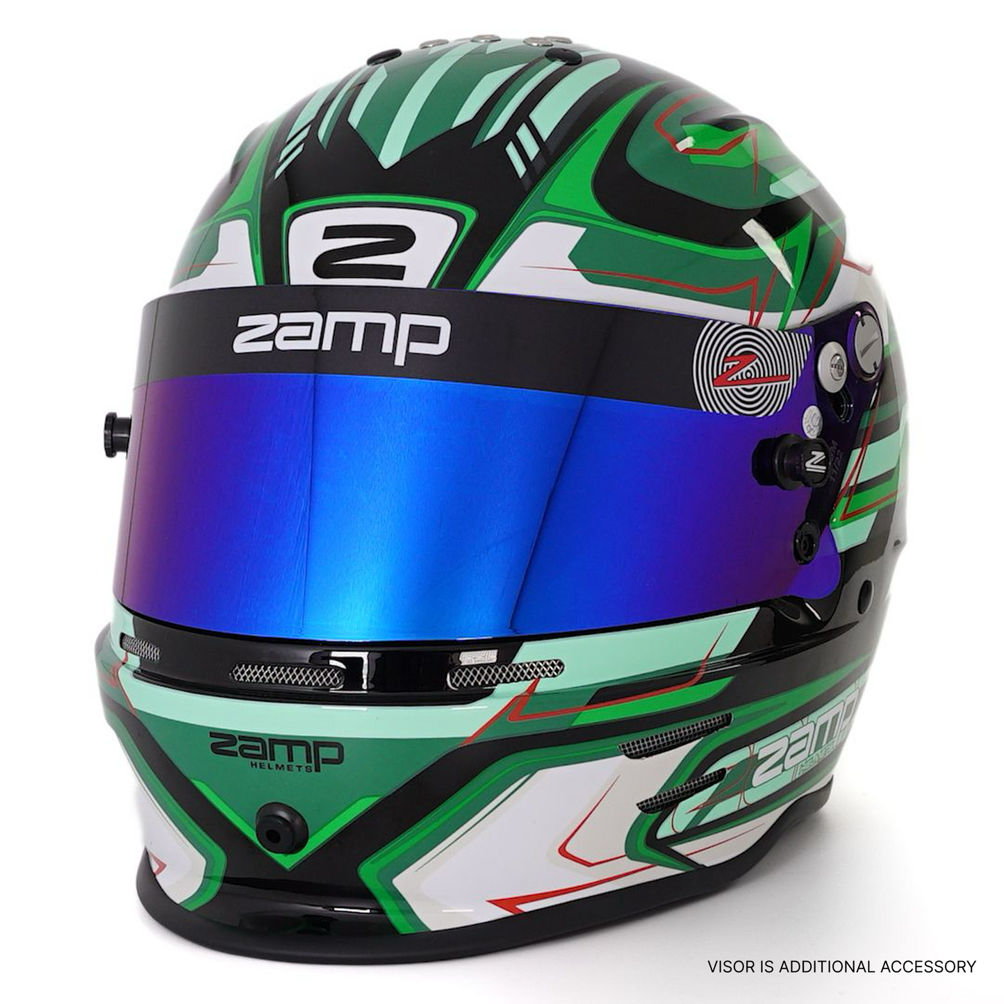 RZ 42 Youth Karting Helmet - Green / Black - Race and Rally