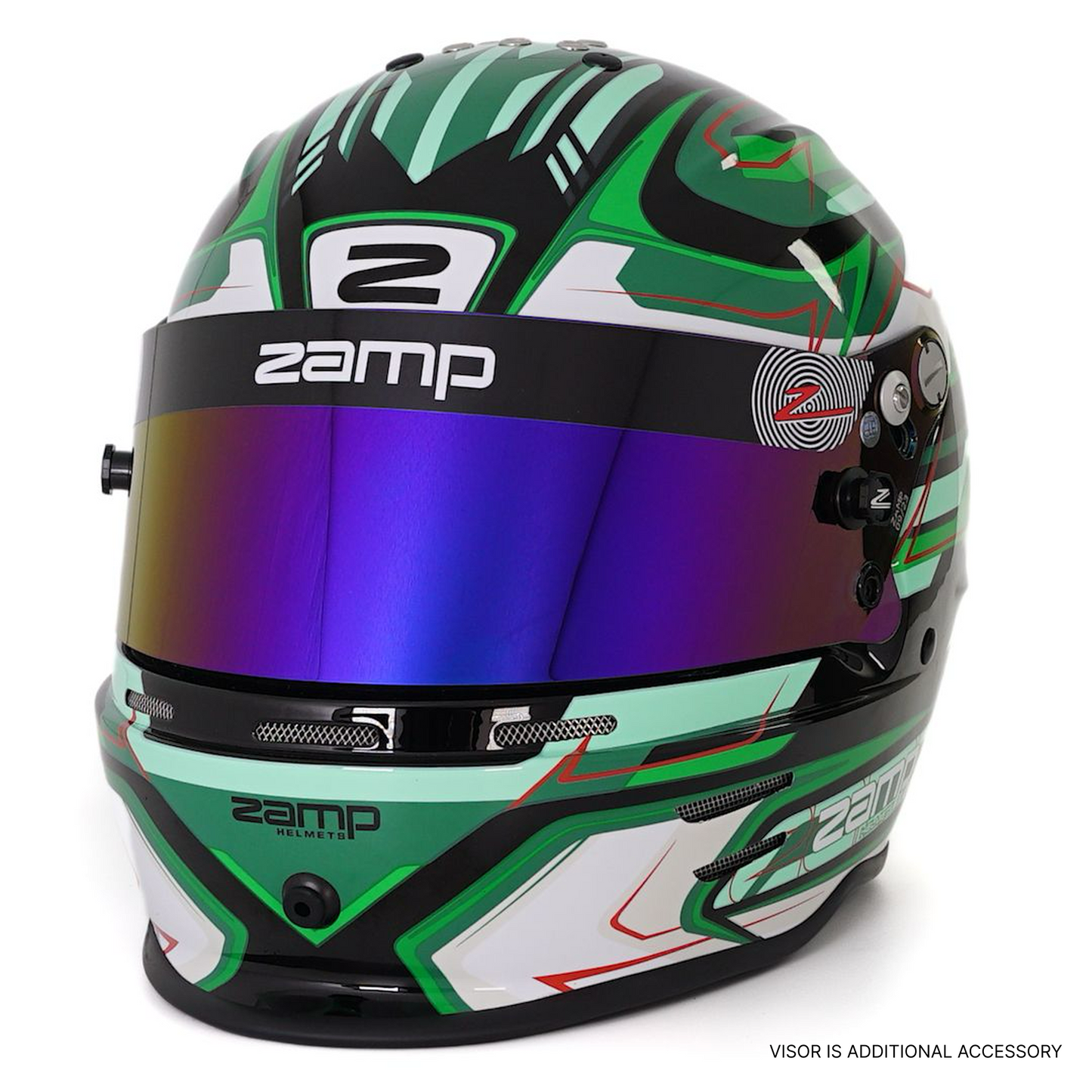 RZ 42 Youth Karting Helmet - Green / Black - Race and Rally