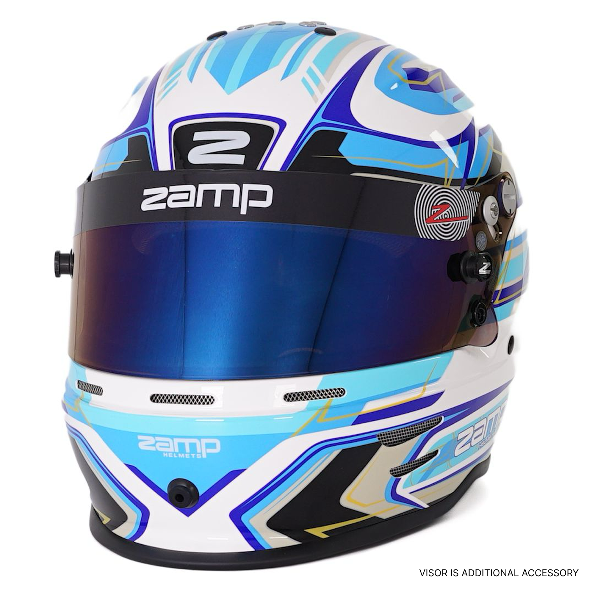 RZ 42 Youth Karting Helmet - Blue / White - Race and Rally