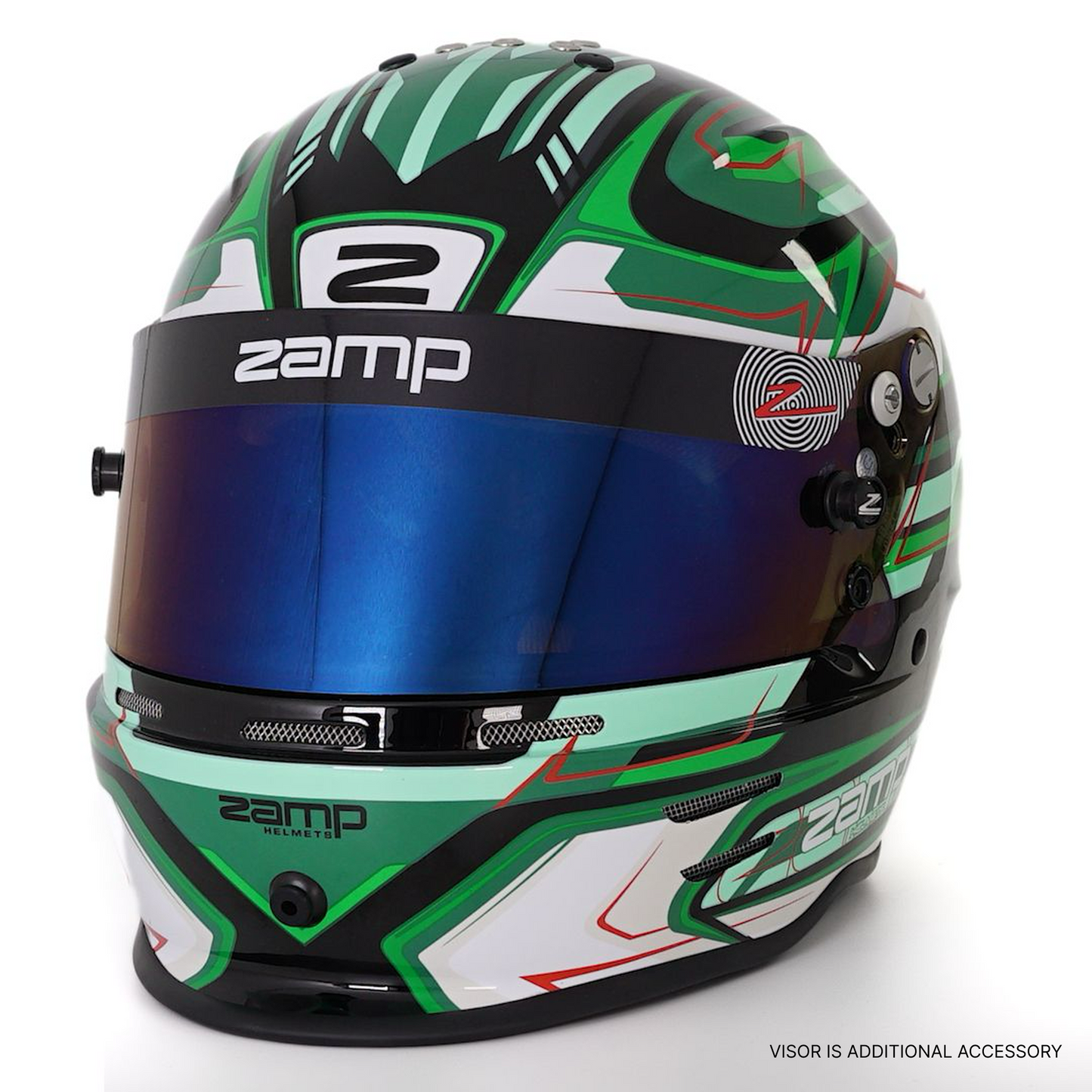 RZ 42 Youth Karting Helmet - Green / Black - Race and Rally