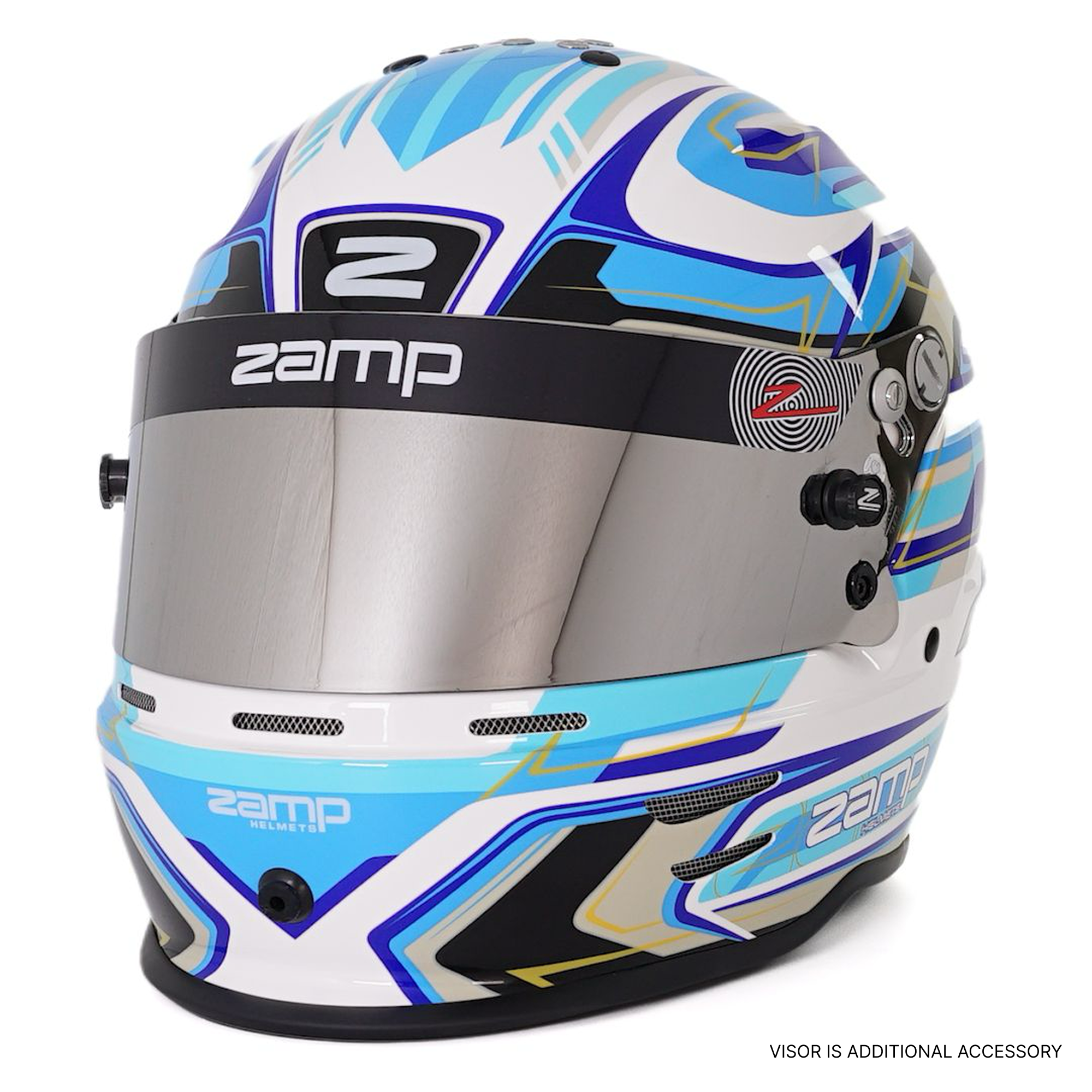 RZ 42 Youth Karting Helmet - Blue / White - Race and Rally