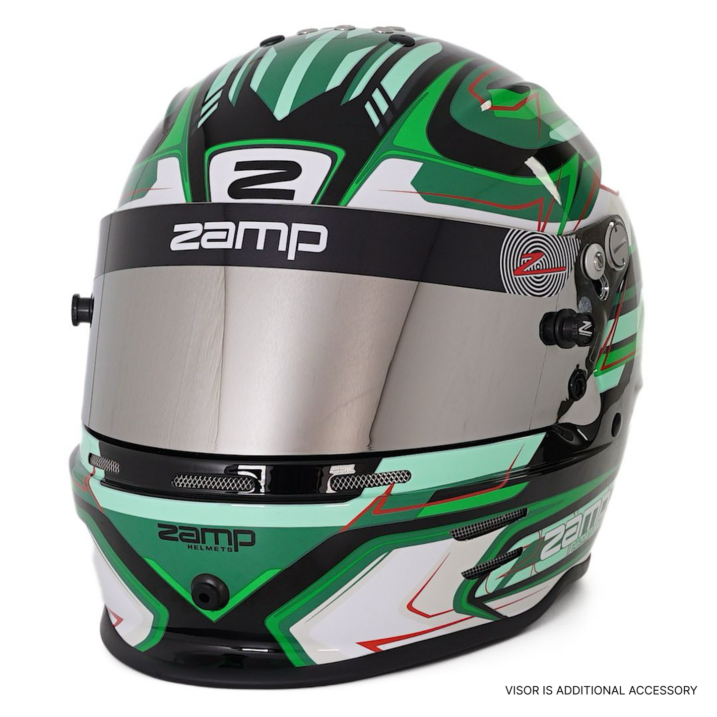 RZ 42 Youth Karting Helmet - Green / Black - Race and Rally