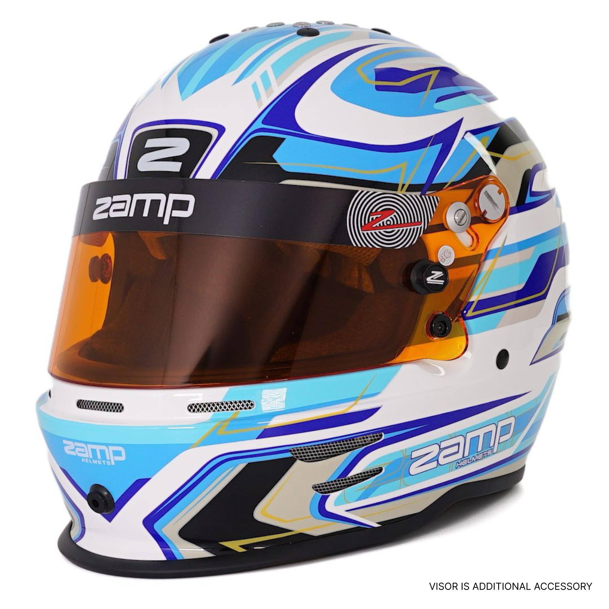 RZ 42 Youth Karting Helmet - Blue / White - Race and Rally