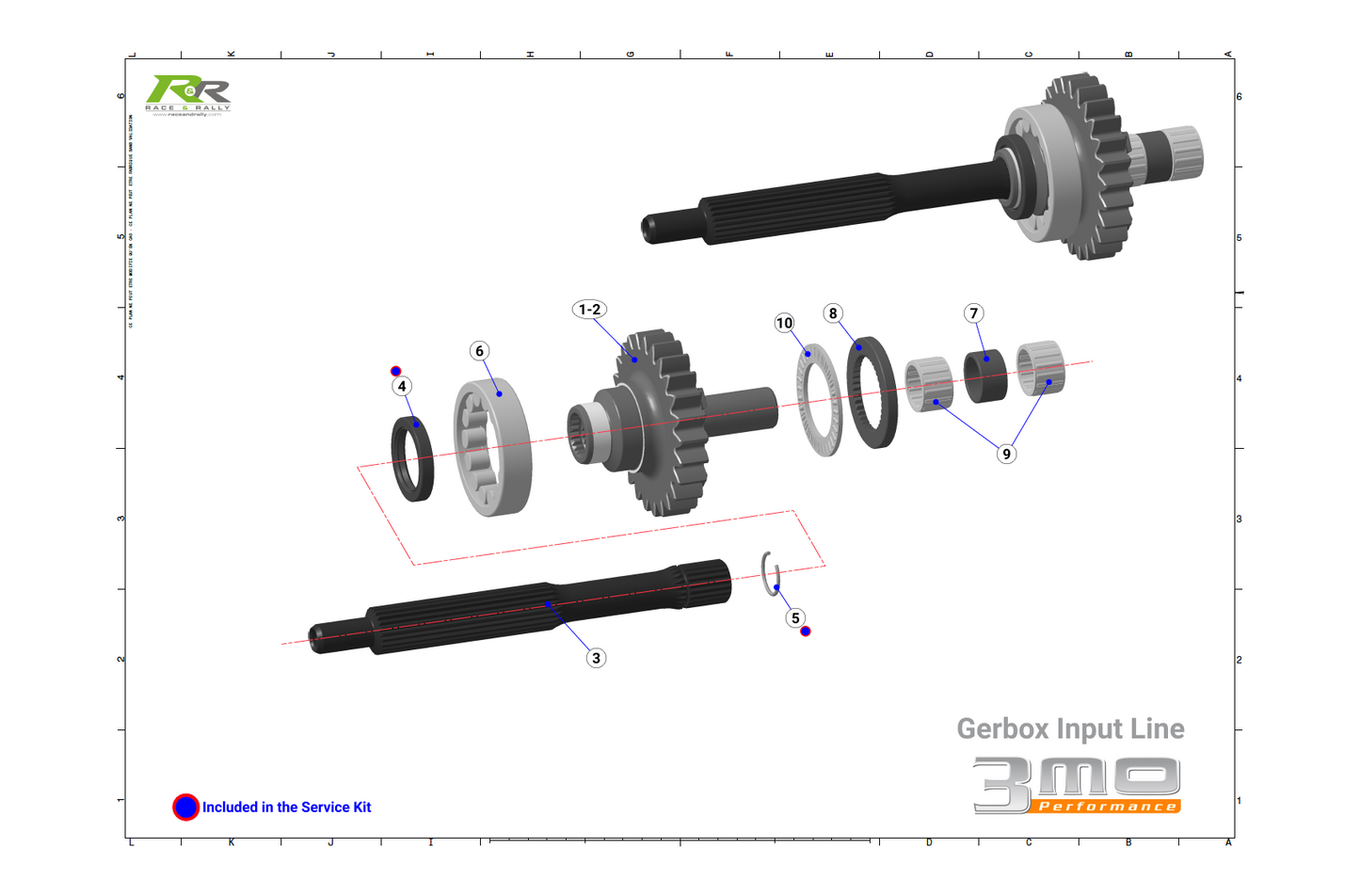 Gearbox Input Line (TXL Gearbox Parts) - Race and Rally