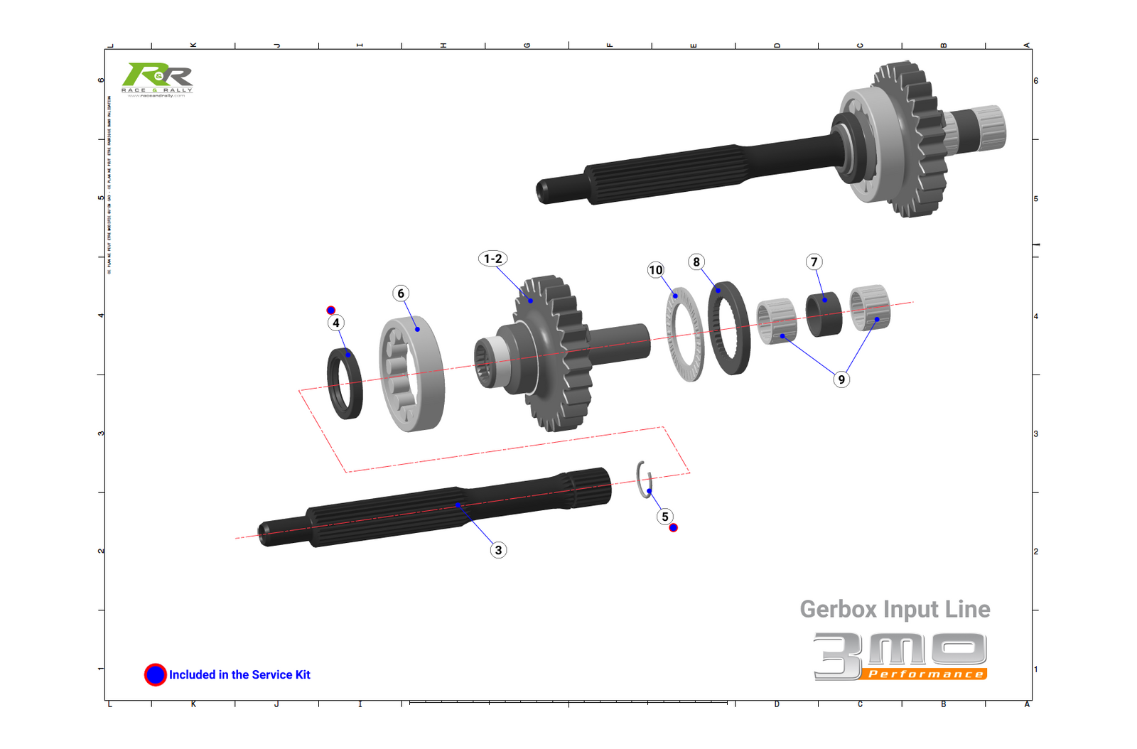 Gearbox Input Line (TXL Gearbox Parts) - Race and Rally