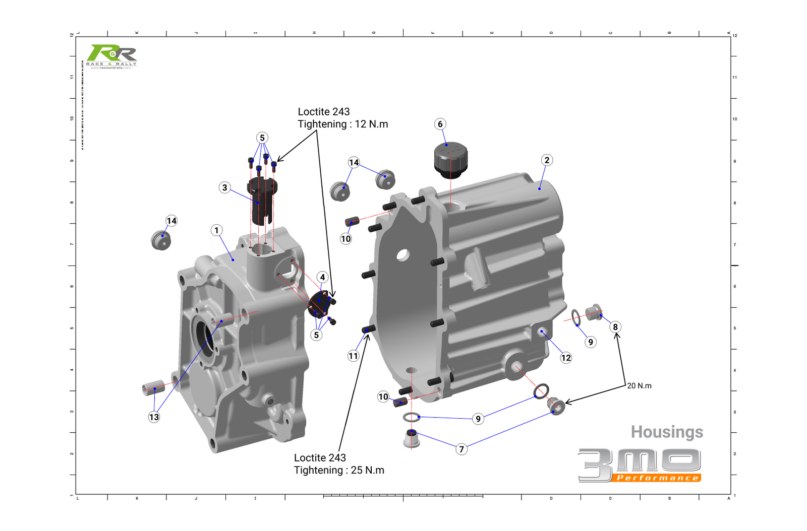 Housing (TXL Gearbox Parts) - Race and Rally