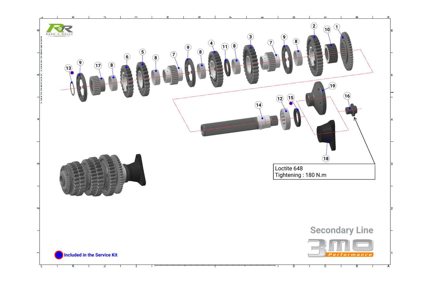 Secondary Line (TXL Gearbox Parts) - Race and Rally