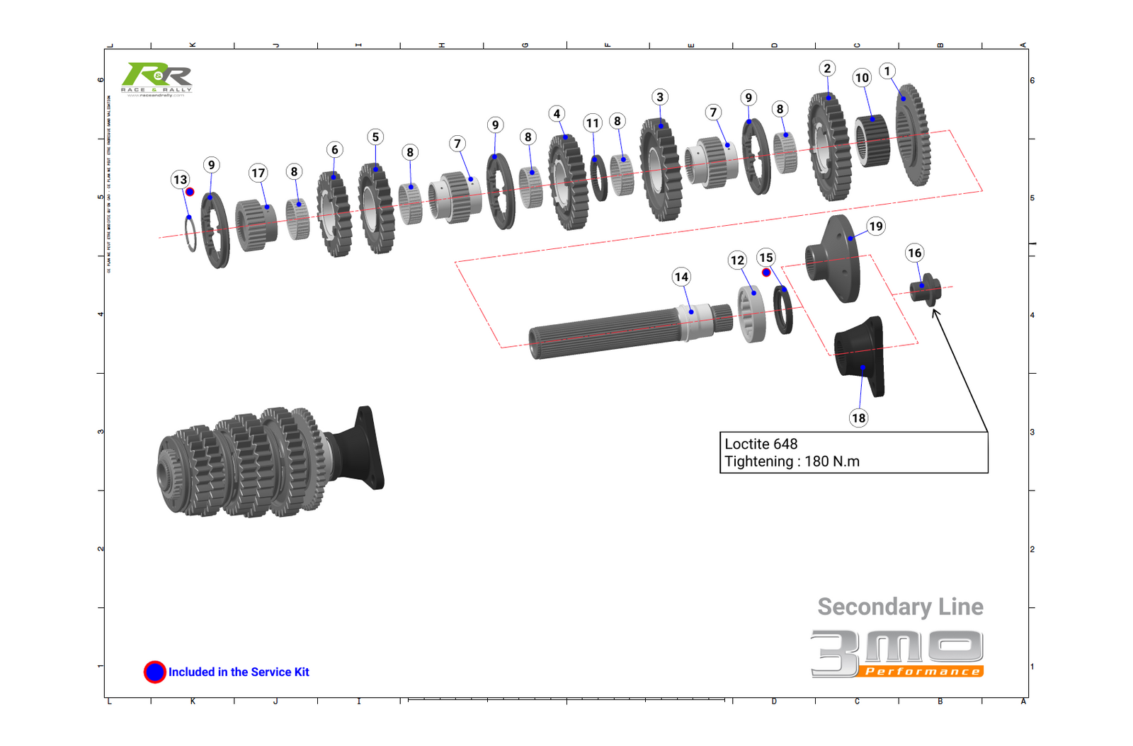 Secondary Line (TXL Gearbox Parts) - Race and Rally