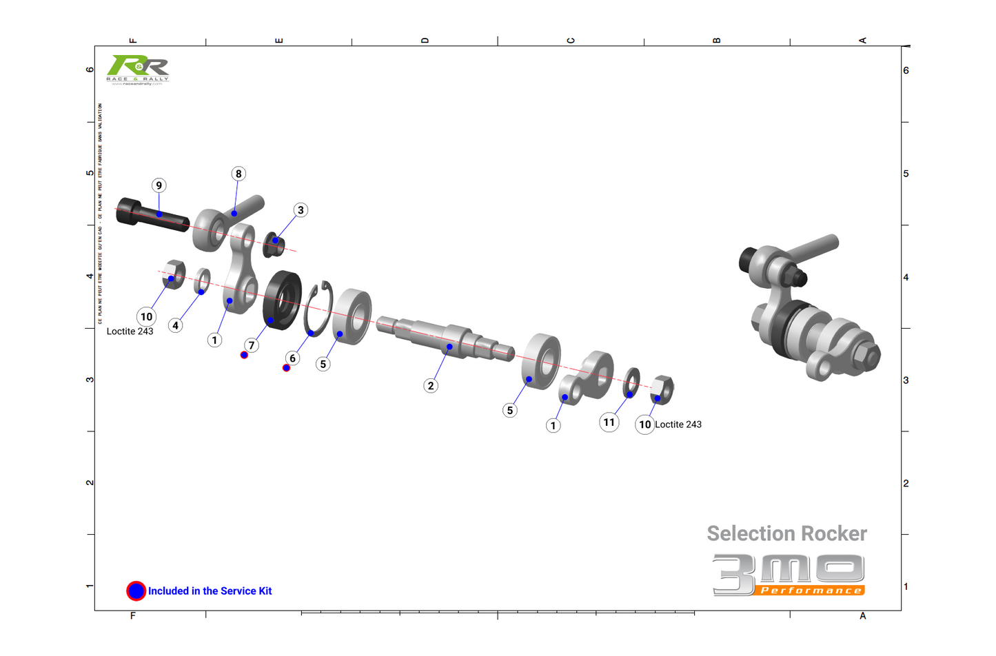 Selection Rocker (TXL Gearbox Parts) - Race and Rally
