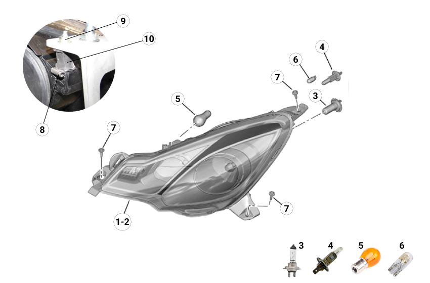 Z2A - Headlights - Race and Rally