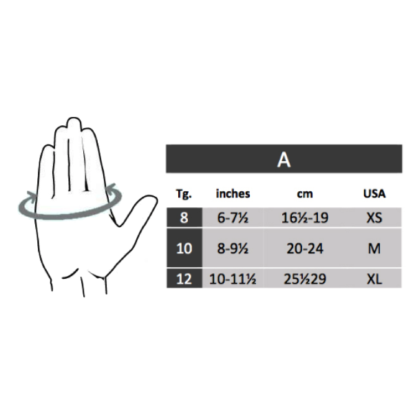 Atech Race Glove sizing