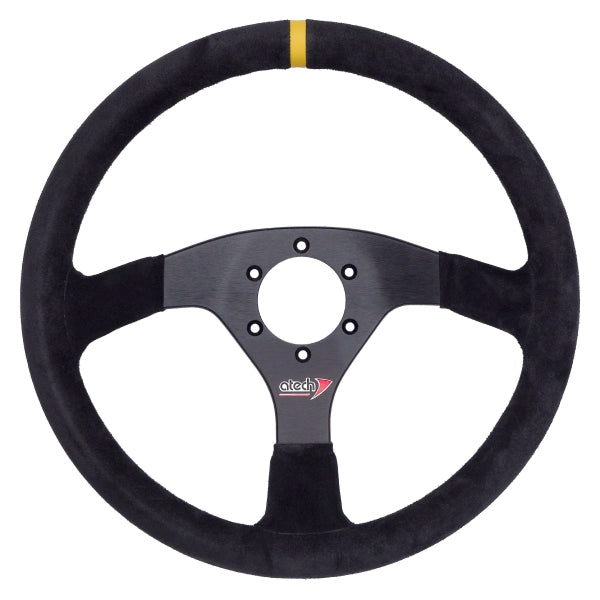 Atech 350mm Flat Suede Steering Wheel - ATVO0101