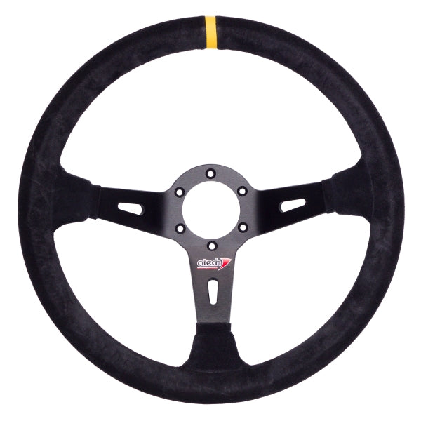 Atech 350mm 90mm Dish Suede Steering Wheel - ATVO0102