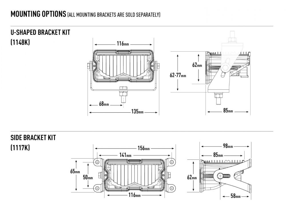 Carbon-2 Spot (with Backlight and Yellow Dip) - Race and Rally