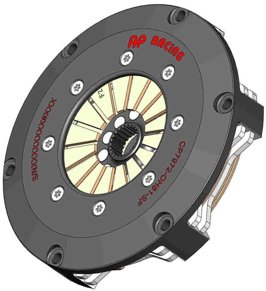 CP7972 - Ø184mm Low Height Twin Plate - Cerametallic Paddle - Race and Rally