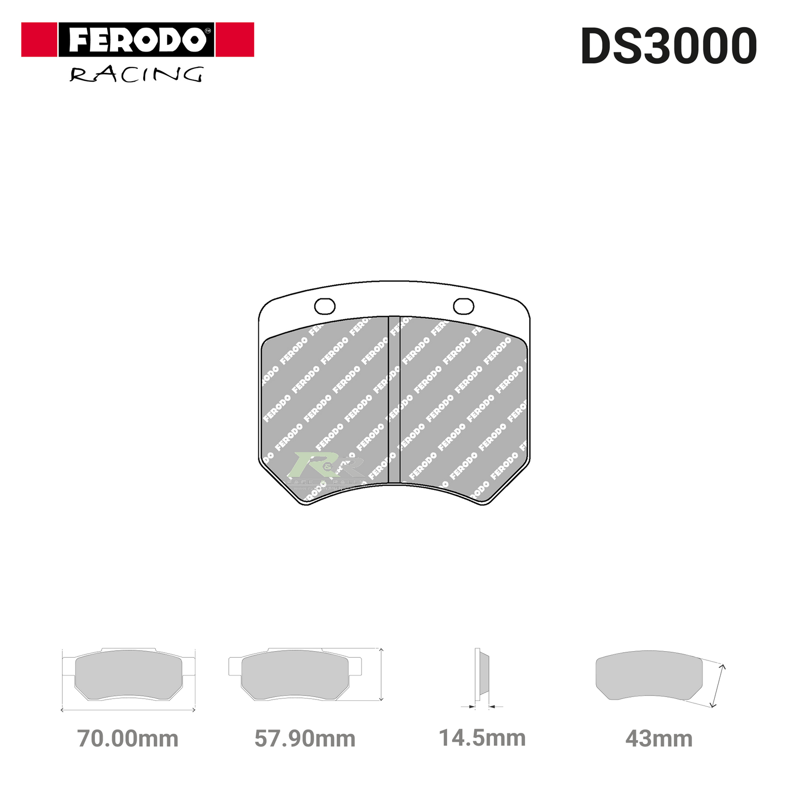 Ferodo DS3000 FCP825R racing brake pads