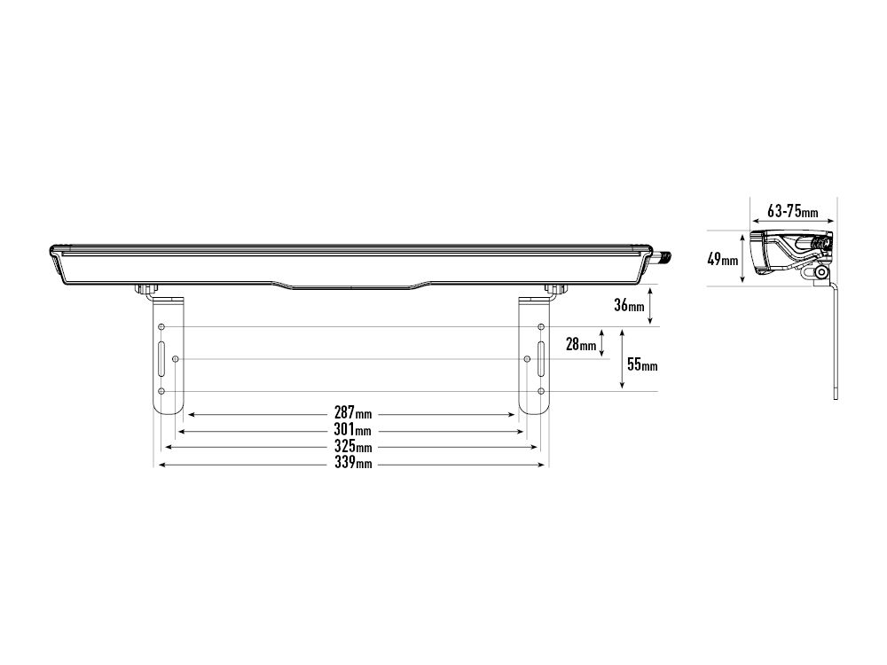 Licence Plate Mount (Glide)