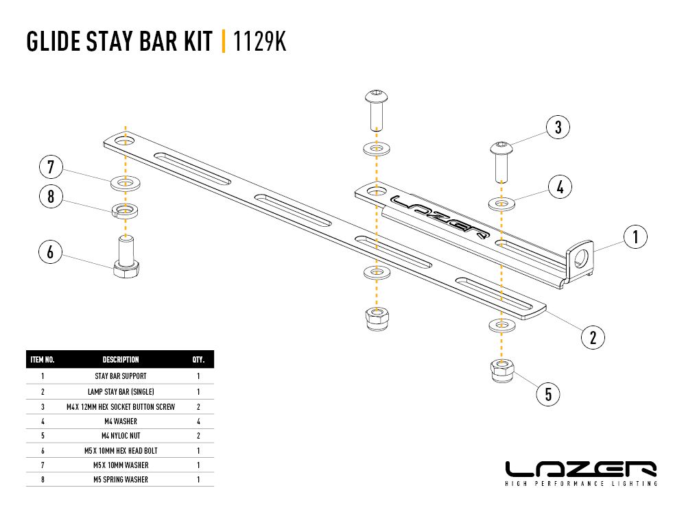 Stay Bar Kit (Glide)