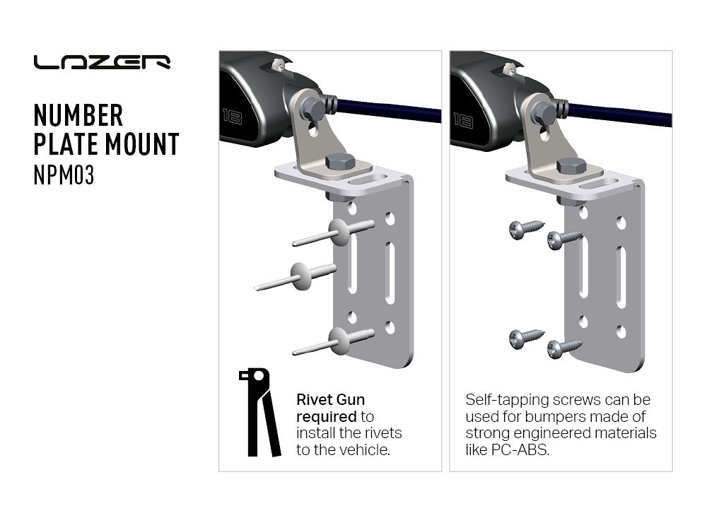 Licence Plate Mount (Pair) - Race and Rally
