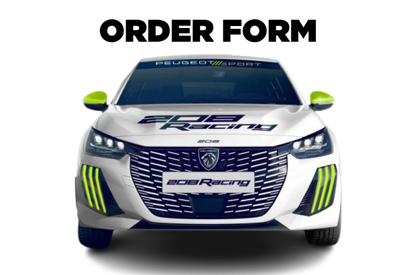 Peugeot 208 Racing FR6 Order Form: Build Spec & Pricing