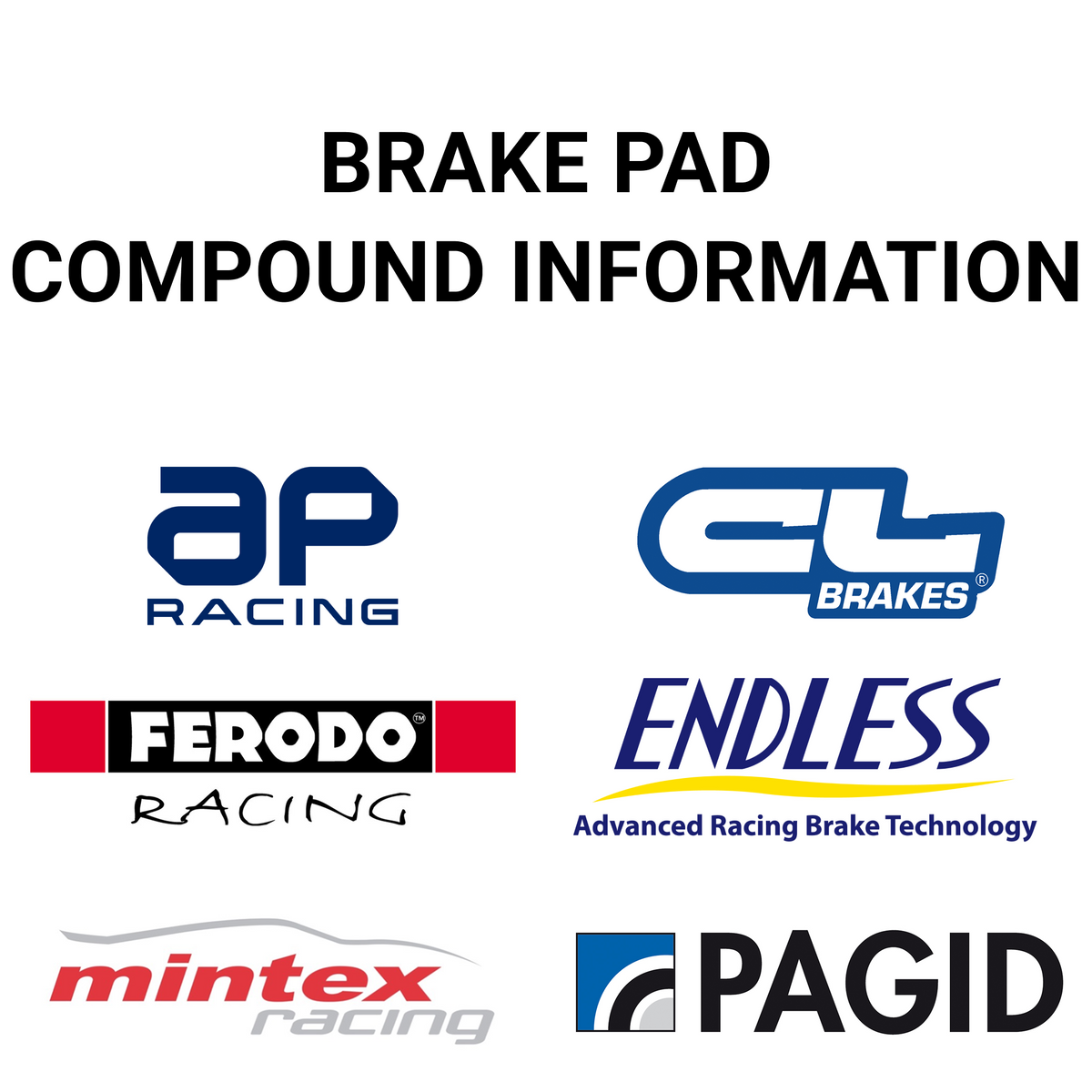 Brake Pad Compound Information